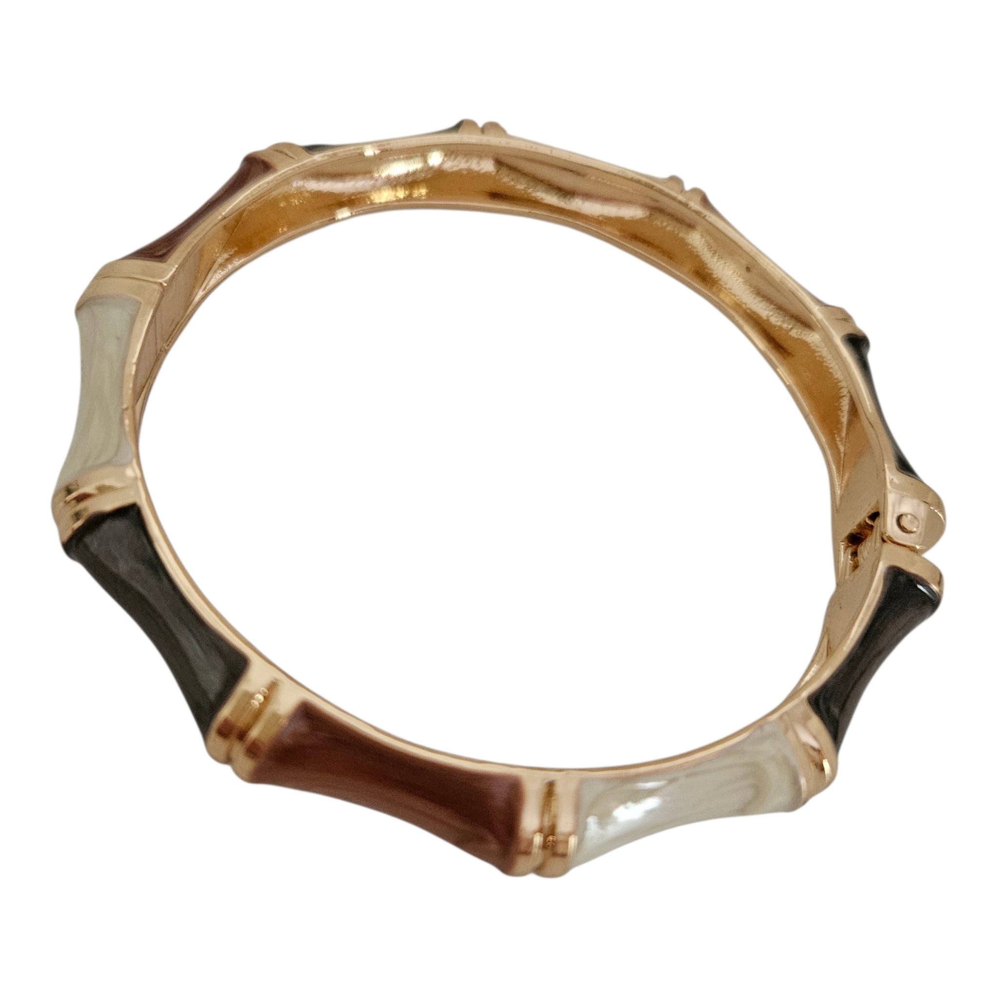 Bracelete Bambuzinho - café, marrom e pérola