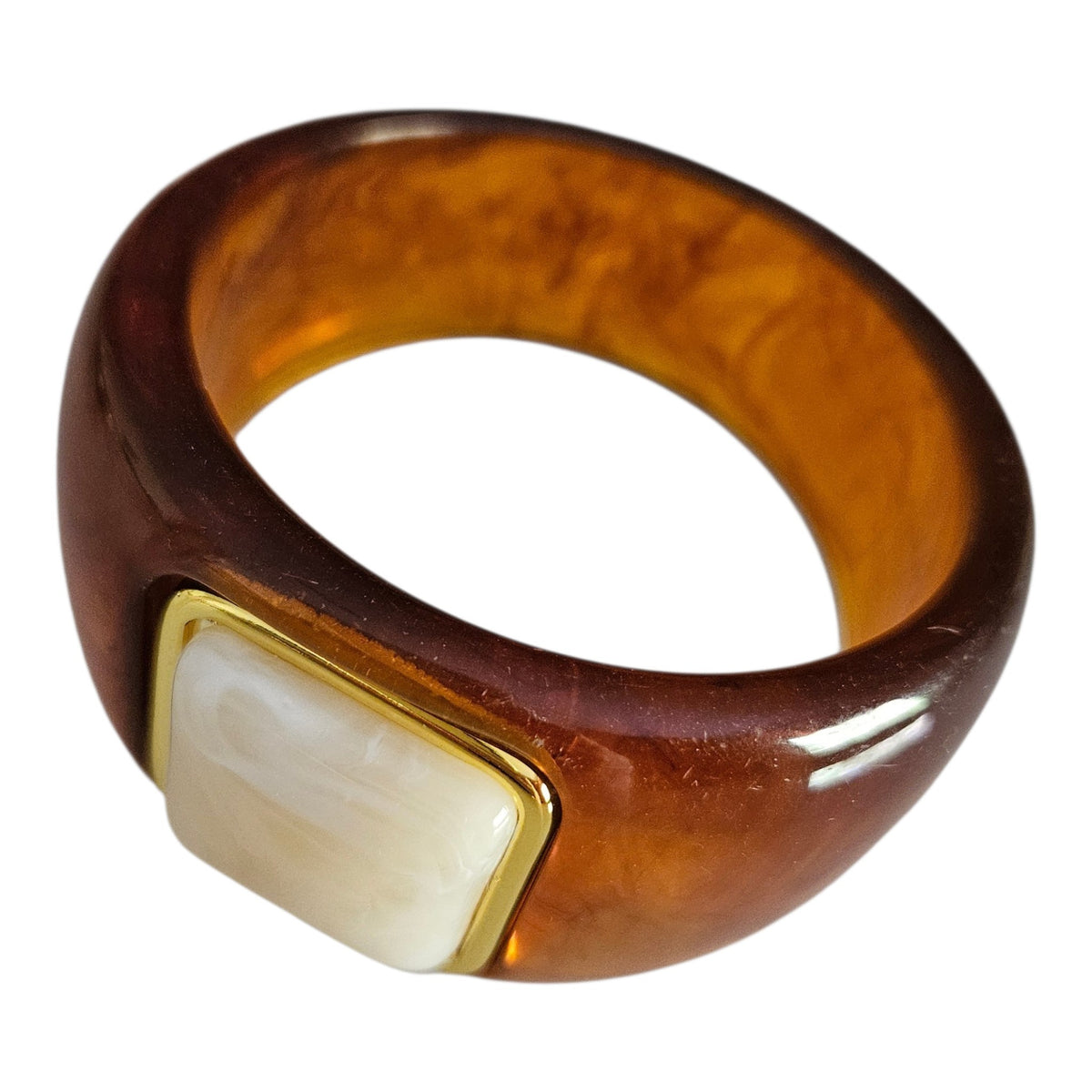 Bracelete Resina Cores - Camel com Off