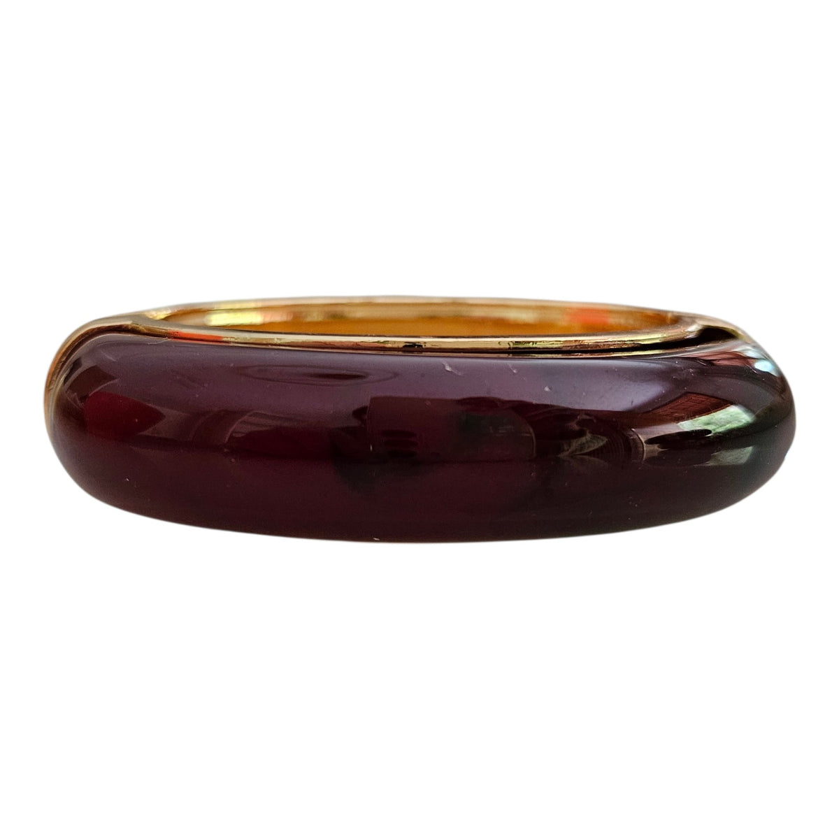 Bracelete Metal e Resina - Vinho