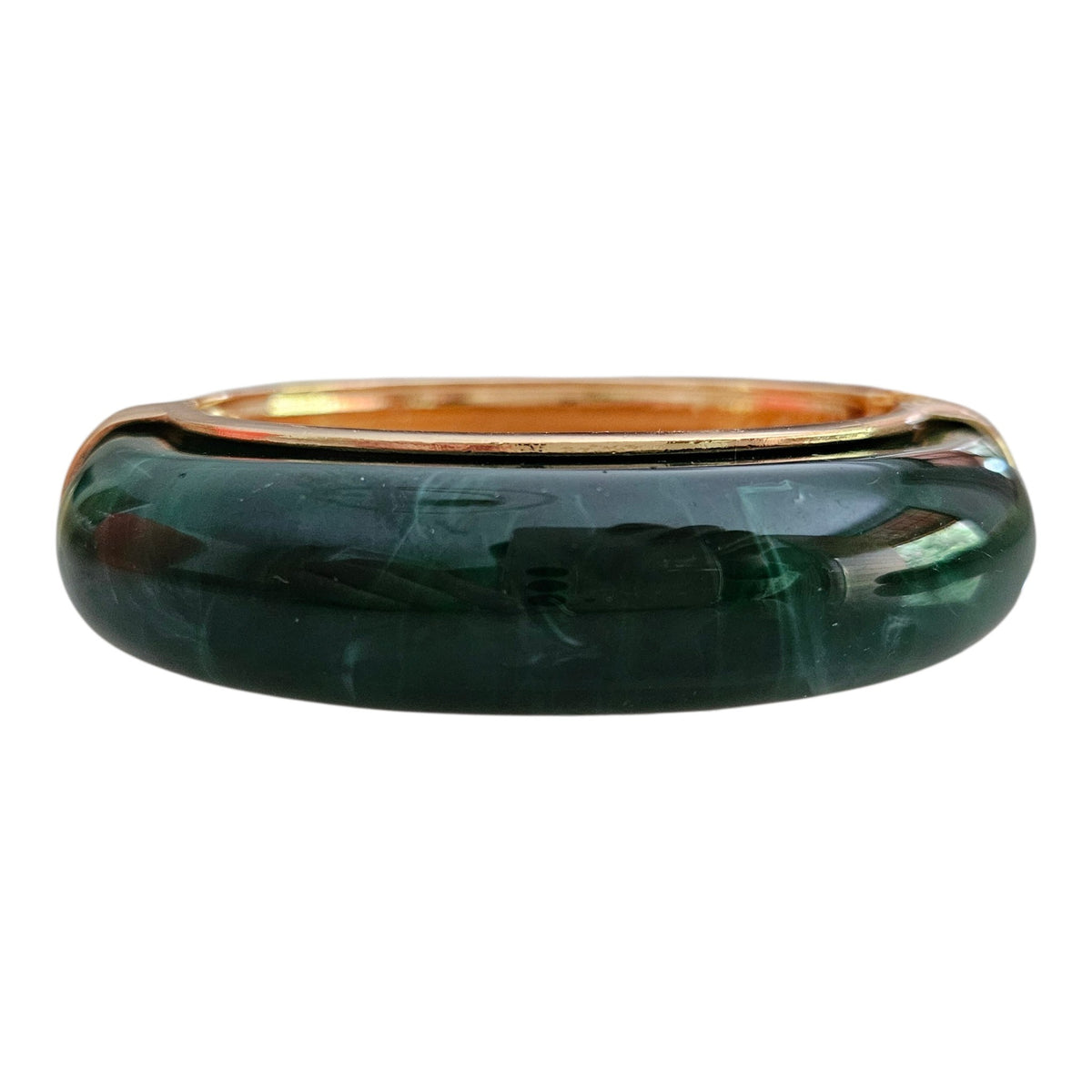 Bracelete Metal e Resina - Verde