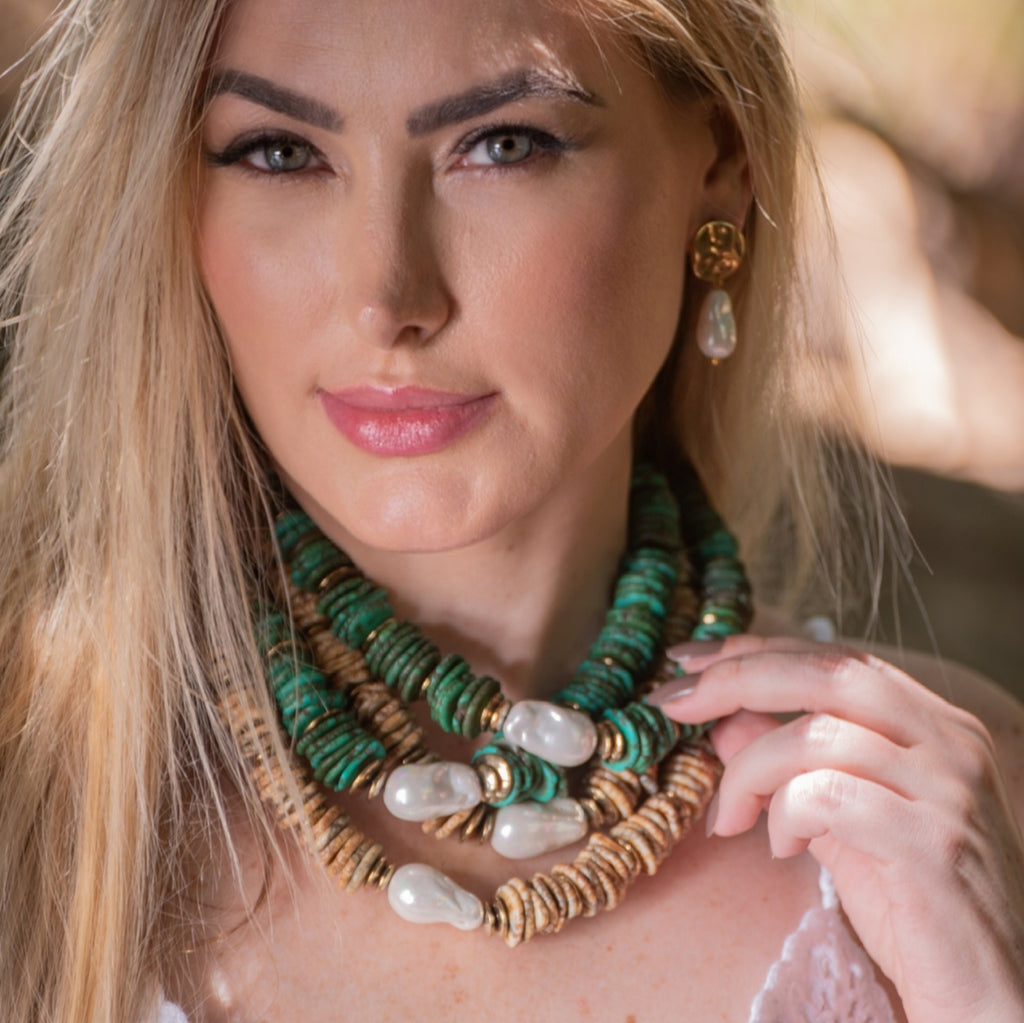 Colar Howlita Verde