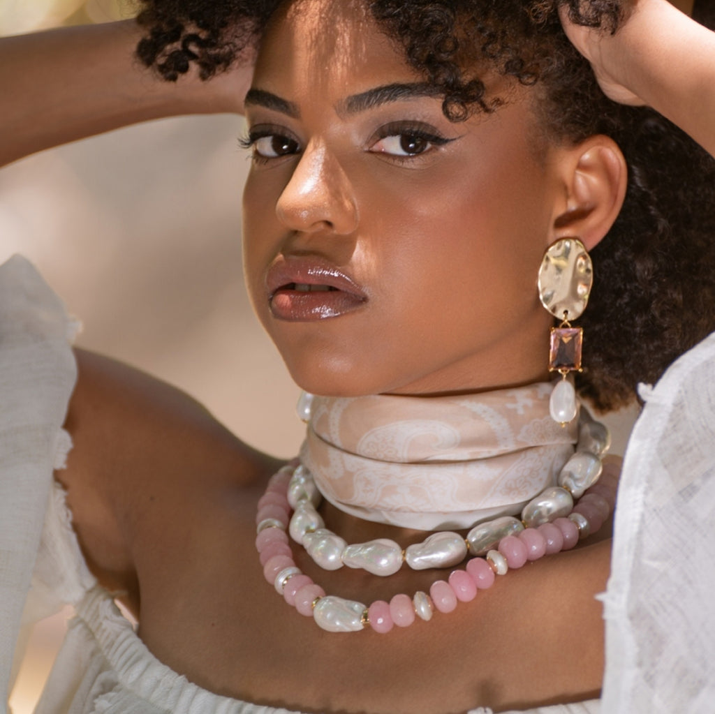 Colar Jade Rosa Claro