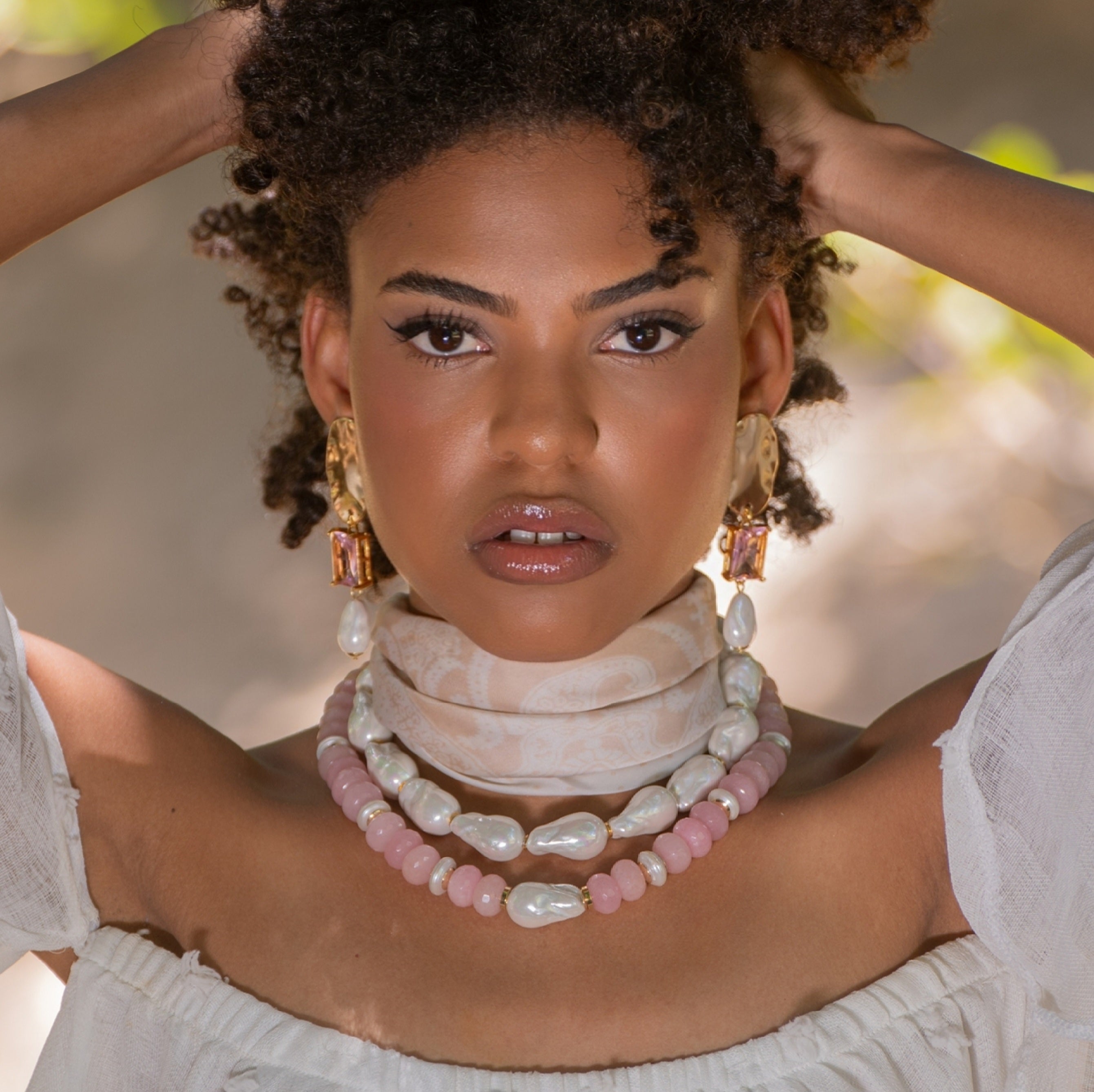 Colar Jade Rosa Claro