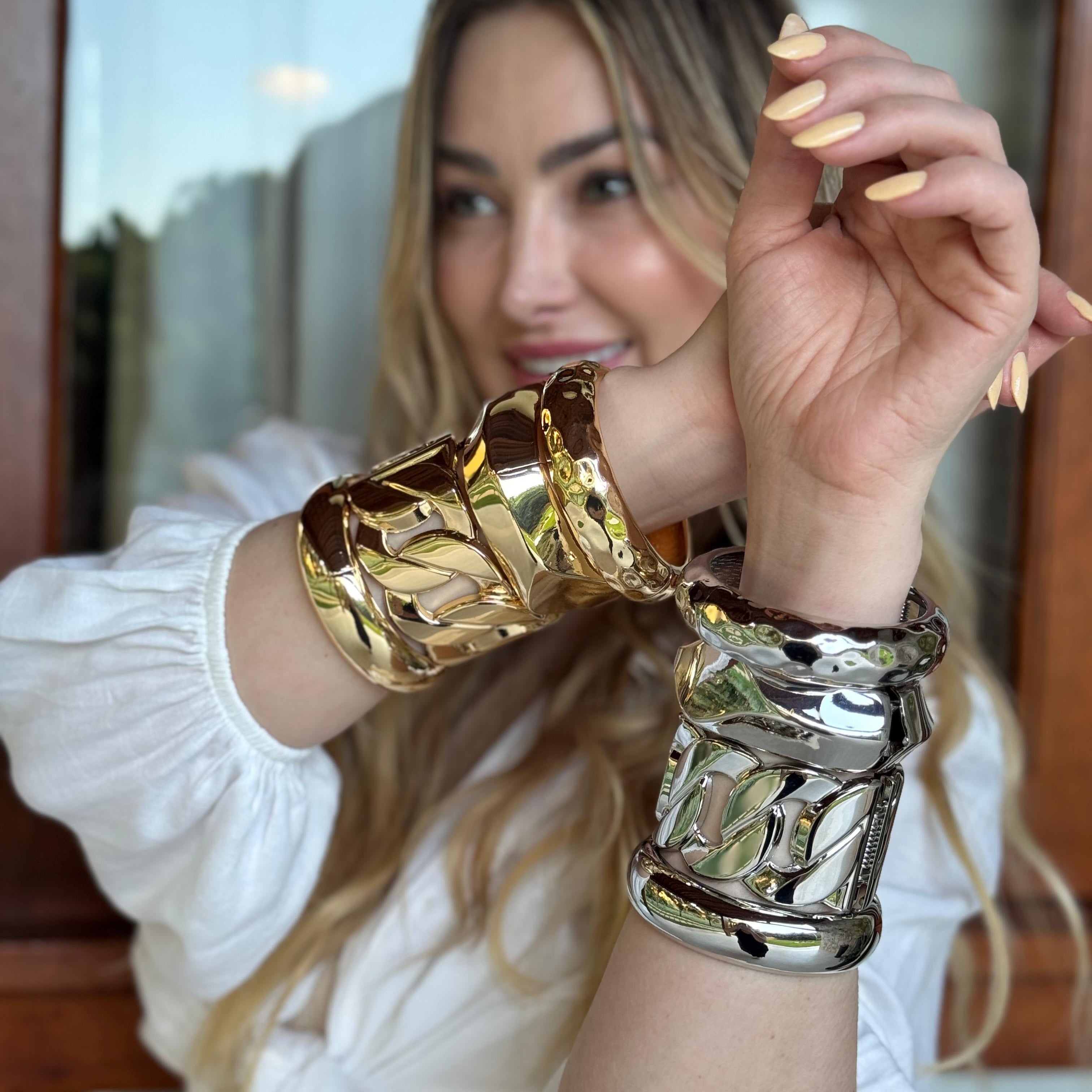 Bracelete Corrente Dourado G