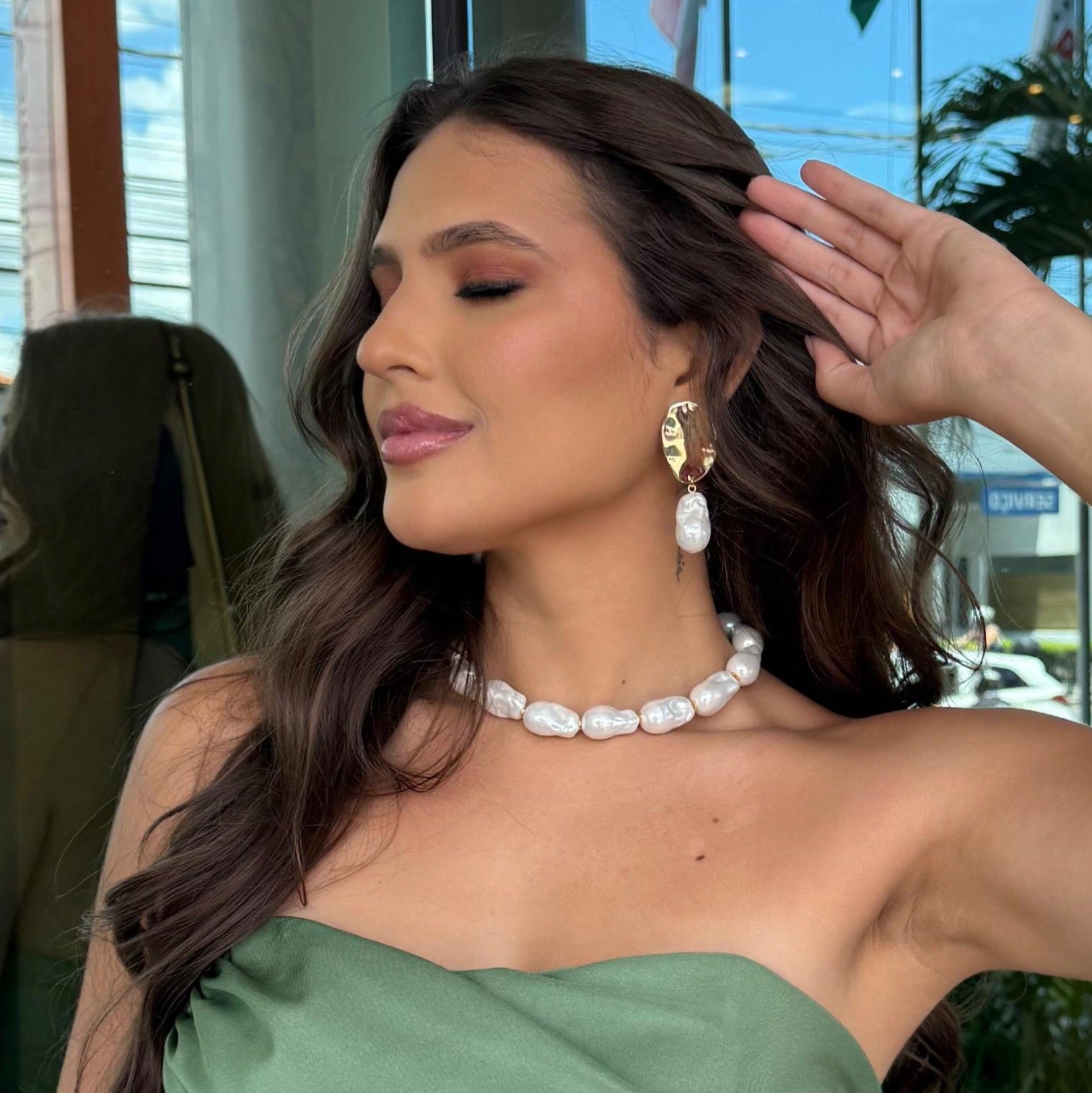 Colar Pérola Shell Orgânica