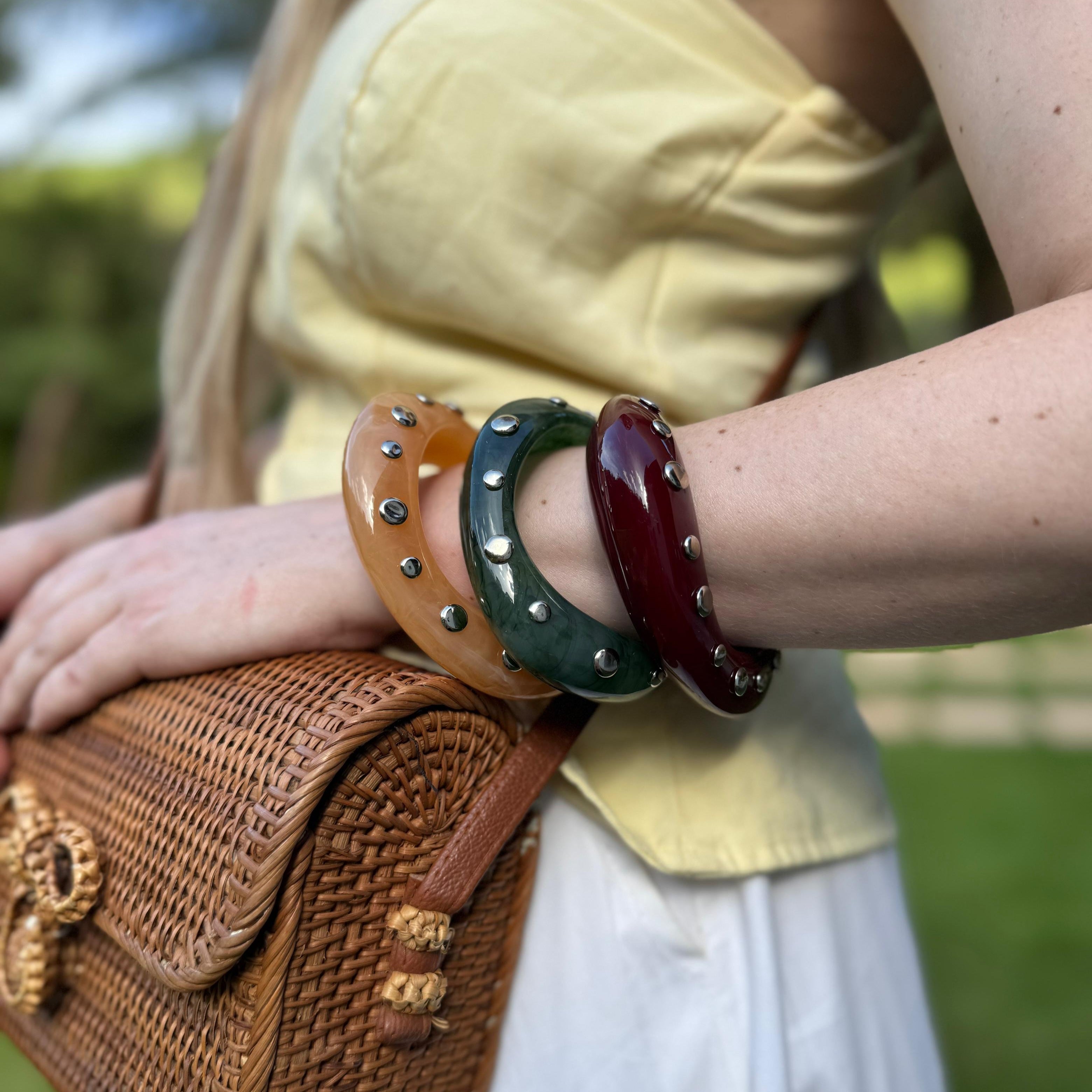 Mix Braceletes Resina Tachas