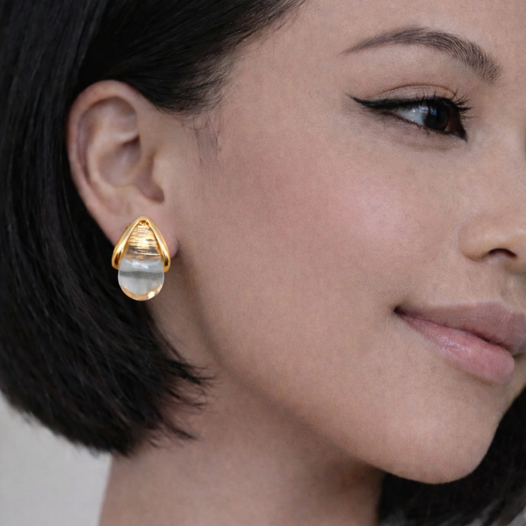 Brinco Gotinha Transparente