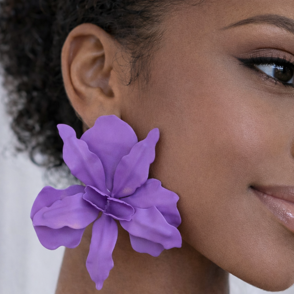 Brinco Orquídea Roxa