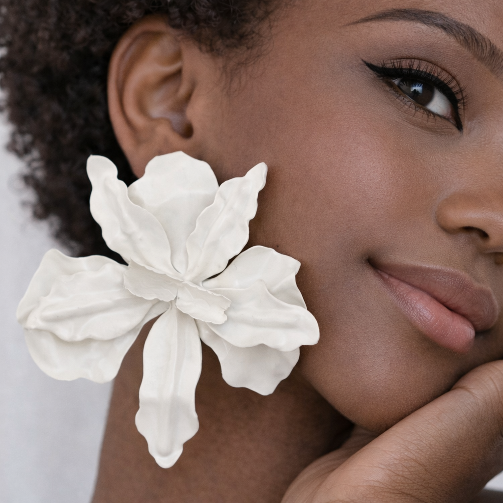 Brinco Orquídea Branca