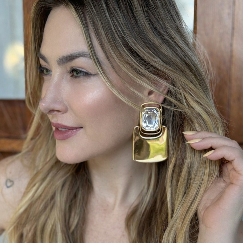 Brinco Geométrico Cristal